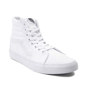 White Vans Sk8 Hi Skate Shoe